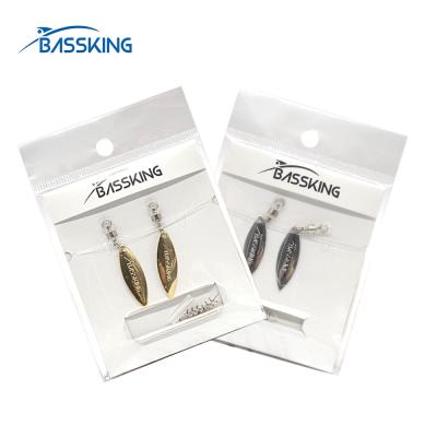 China BASSKING Spinner Blade 2PCS DIY Fishing Metal Spinner Lures 1x1.7cm Swivel Spoon for VIB Frog Spinnerbait Fishing DIY Accessor for sale