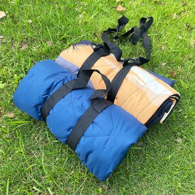 China Outdoor Camping Hiking Travel Outdoor Waterproof Camping Hiking Portable Beach Fold Up Roll Up Picnic Mat Blanket With Waterproof Cloth Strap for sale