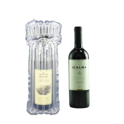 China Red Wine Air Cushion Film Packaging Bag For Wine Bottle Airbags Makers Air Column Bag for sale