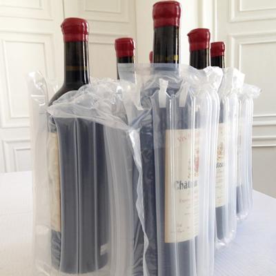 China Red Wine Air Column Bag Shockproof Air Bubble Sheet For Inflatable Wine Bottle Fragile Protection for sale