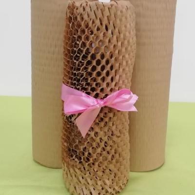 China Brown Kraft Paper Honeycomb Roll For Protective Film For Packaging for sale