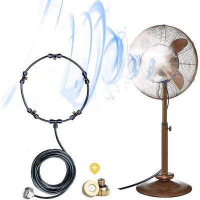 China Mister Outdoor Mister Cooling Greenhouse Fan Mist Sprayer Water Fan Kit for sale