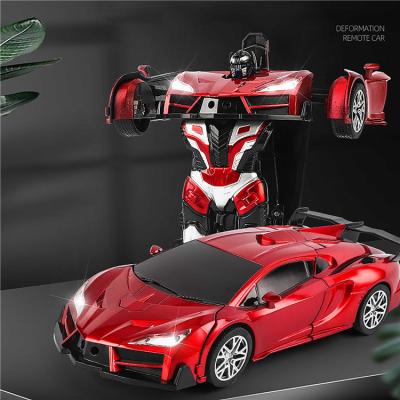 China 2.4G Intelligent Transformable Remote Control Electric Children's Car 2.4G Toys RC Deformation Robot Car for sale