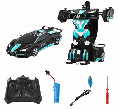 China 1:18 2.4G Remote Control Deformation Car Toys Remote Control Robot Transformation Car With Rechargeable Battery for sale