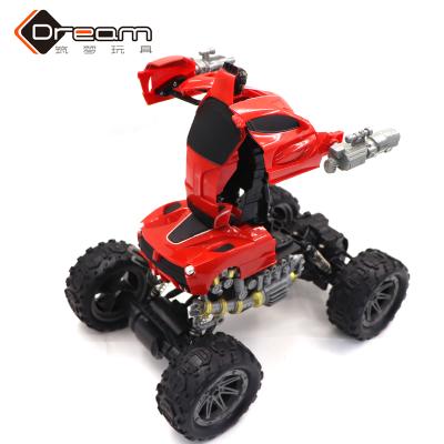 China 2.4G Children 2.4G Deformation Robot Car Remote Control Electric Vehicle Mini Robot Remote Control Toy for Children for sale