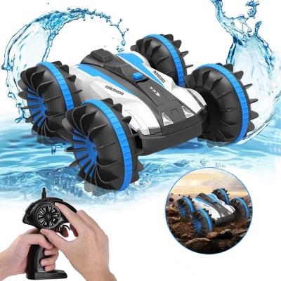 China 2.4G 2.4 GHz RC Stunt Remote Control Car for Boys Land and Hose Off Road Monster Truck Remote Control Amphibious Car for Kids Beach Toy for sale