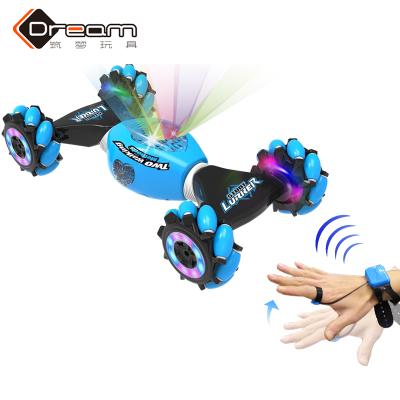 China 2.4G 2.4GHz RC Stunt Car Dual Sided Smart Remote Control Dual Sided Hand Gesture Feeling Kids Radio Control Toys Twist Car for sale