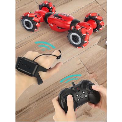 China New Fashion 2.4G Mini 360 Degree Rotation Hand Watch Control Drift Double Sided Remote Control Drift Stunt Car Toy for sale