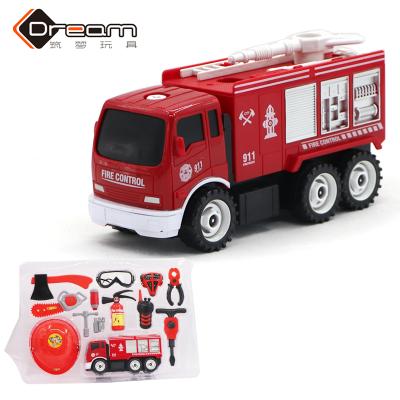 China Disassembly Engineering Plastic Simulation Vehicles Wholesale Disassembly Car Children Toy Fire Engine Truck Rescue Car Toy for sale