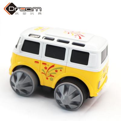 China 360 Degree Rotation Plastic Education Model Eco-friendly Material Toys Inertia Car Mini Pull Back Vehicle For Children for sale