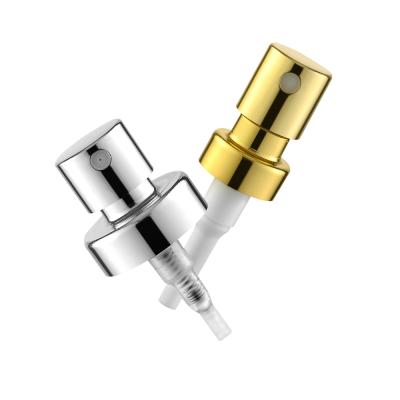 China Non Spill High Quality Gold Color Aluminum Crimp Sprayer 15mm 18mm Mist Sprayer for sale