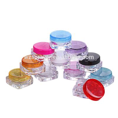 China Non Spill Plastic Container Jar 3g 5g Cream Jar For Cosmetic for sale