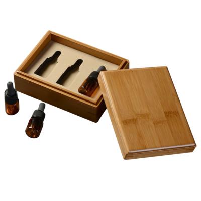 China Materials Manufacturer Customized Recycled Storage Box Boutique Creative Bamboo Sky and Earth Cover Essential Oil Box for sale