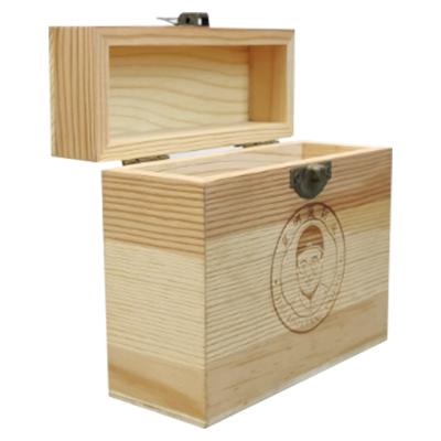 China Recycled Materials Factory Customized Wooden Clamshell Storage Box Essential Oil Box With Engraved Logo for sale