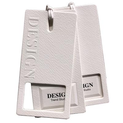 China Other Eco-Friendly Recycle Spot Logo UV Brand Custom Printing Paper Hangtags With Twine Rope Swing Tags For Clothing for sale