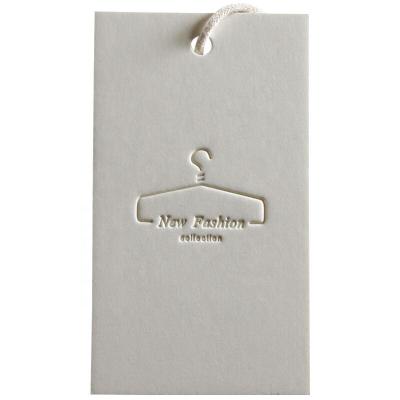 China Customized luxury original vanilla printed embossed paper hang tag high quality cheap viable brand logo with string for apparel for sale