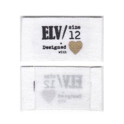 China Low MOQ Soft High Quality Viable Cheap Oeko-Tex Certified Brand Logo Customized Cotton Printed Label For Garment for sale