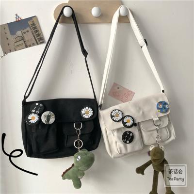 China Fashoion Wholesale Girl Canvas Shoulder Bags For Youth Casual Ladies Large Capacity Crossbody Bags Handbags Messenger Bags for men for sale