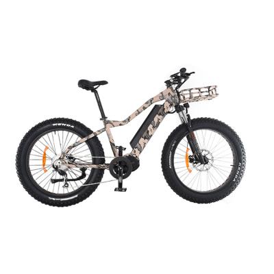 China Hot Sale 9 Speed ​​Aluminum Alloy 26 Inch Fat Wheel 48V17.5AH Electric Mountain Bike for sale