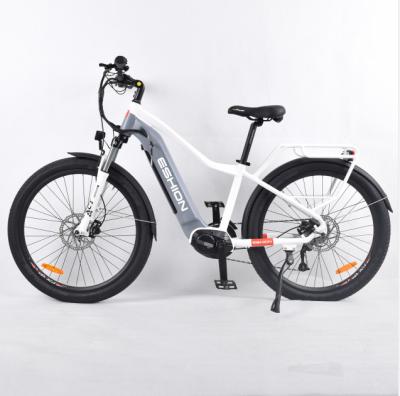 China Aluminum Alloy 26 Inch Chinese Electric Bike 14Ah Battery 48V 500W Mid Drive Motor Lady Electric City Bike for sale