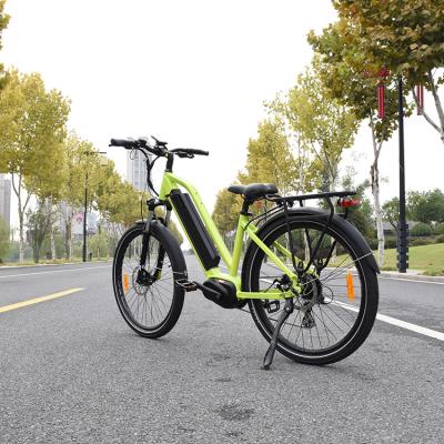 China High Quality Green Big Tire 700c Mid Drive Aluminum Alloy 27.5 Inch Electric City Bicycle With LCD Display for sale