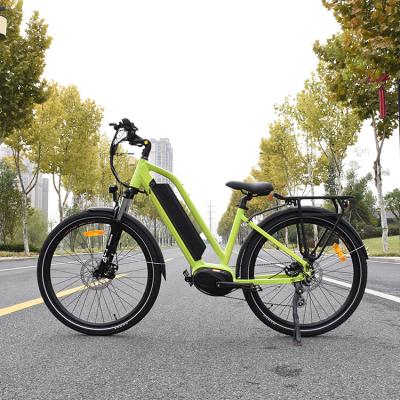 China Hot Selling Green Aluminum Alloy Dual Battery 27.5 Inch 36v 350w Electric City Bike for sale