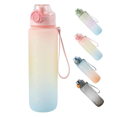 China Viable Success Cover Spray Paint Gradient Water Cup Outdoor Portable Water Bottle Cup for sale