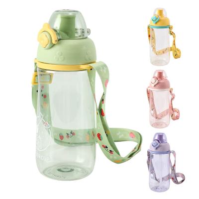 China Sustainable High Quality Kids Customize 650ml Leak Proof Tritan Bpa Free Water Bottle With Strap for sale