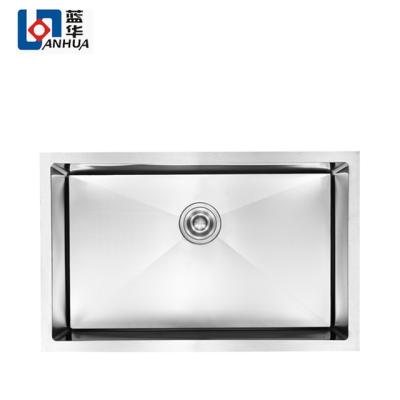 China Without Faucet Size 16 or 18 Gauge Custom Single Bowl Around Undermount Corner Handmade Stainless Steel Kitchen Sinks for sale