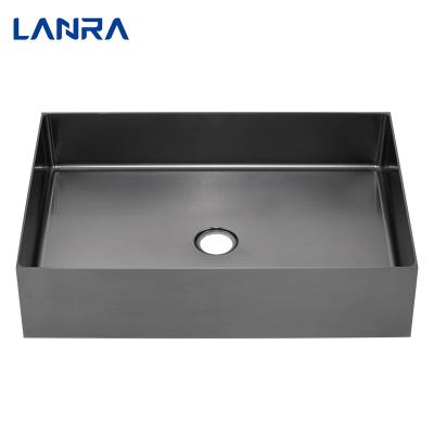 China Without Faucet New Nano Sink Black Single Bowl Stainless Steel Kitchen Sink for sale