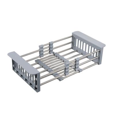 China Sustainable Stainless Steel Drain Basket / Sink Rack For Kitchen Sink for sale