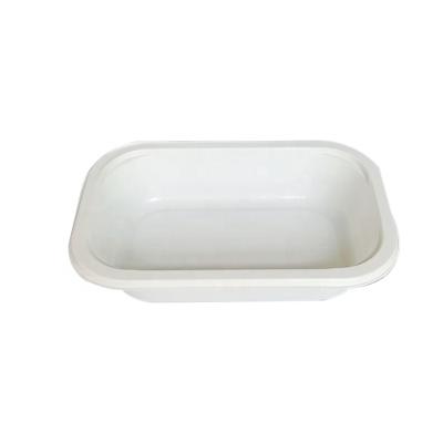 China Eco-friendly Disposable Black Blister Oven Container Cpet Cake Baking/Microwave Food Airline Plastic Meal Tray for sale