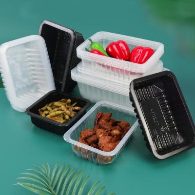 China Eco-friendly Custom Black Plastic Disposable Blister RPP/PP Fruit/Vegetable Frozen Meat Food Packaging Tray for sale