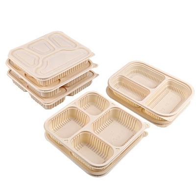 China Biodegradable Food Takeaway Container Disposable Microwavable Plastic Cornstarch Food Bowl for sale