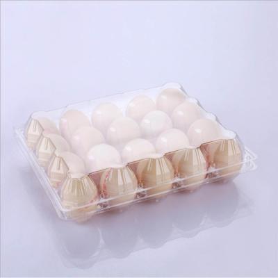 China Disposable PVC egg/pet material tray/rpet eggs 20 pieces plastic packaging boxes egg cartons for sale for sale