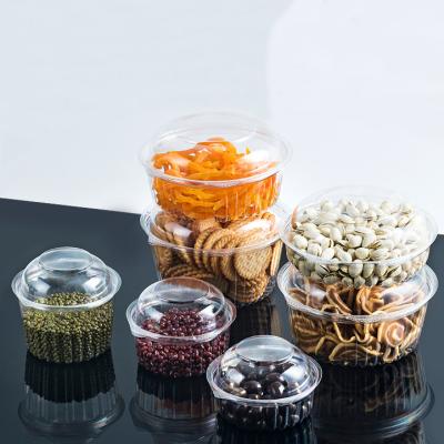 China Clear Transparent Plastic Food Containers Disposable Food Blister Fruit Box RPET/PET Salad Clamshell Packaging for sale