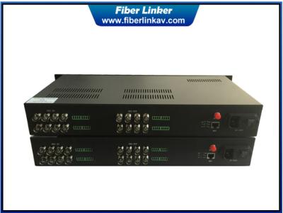 China 8-ch Bidirectional HD-SDI Fiber Optic Extender with Gigabit Ethernet for sale