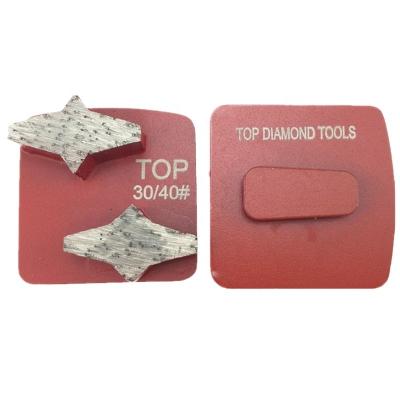 China Surface Preparation Redi Lock Diamond Grinding Tools For Grinding Concrete Floor With Double Arrow Diamond Segments for sale