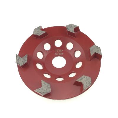 China Diamond Arrow Segment Concrete Stone Polishing Wheel For Concrete for sale