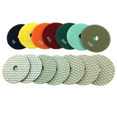 China Granite 7 Step Dry Flexible Diamond Polishing Pad For Granite Quartz Concrete Polish Marble Polish for sale