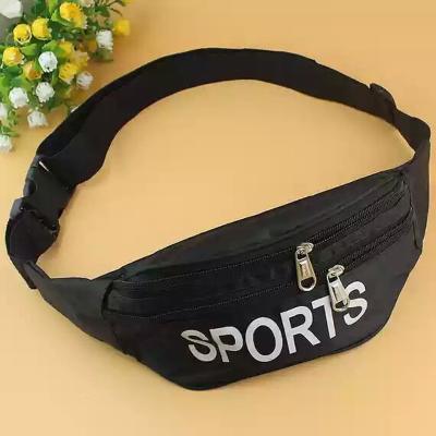 China High Capacity Women Men Canvas Waist Pack Anti-theft Phone Pocket Belt Waist Bags Gray Navy Red Black Blue for sale