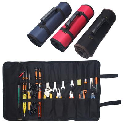 China 2022 Large Capacity Multifunctional Portable Professional Multi Pocket Equipment Holster Roll Up Electrician Tool Bag for sale