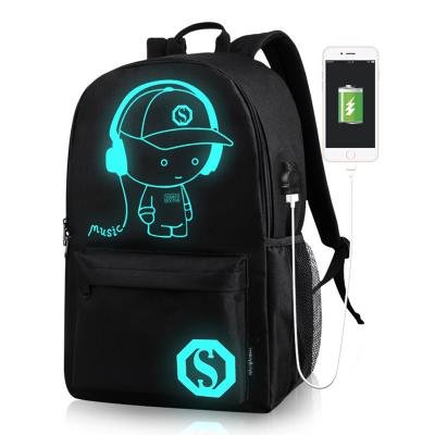 China With USB Custom Design Waterproof Bookbags For Men Girls School Student Small Kids Bags Laptop Teenager LED Smart Backpacks for sale