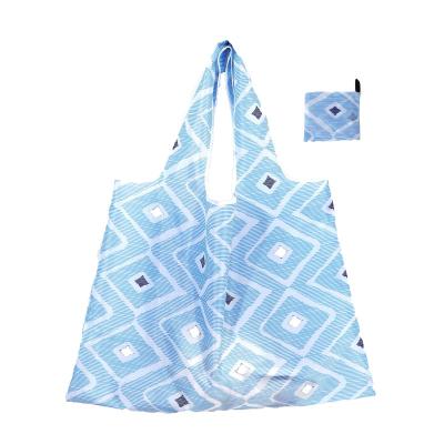 China Large Capacity Plastic Einkaufstaschen Faltbar TAS Spot Oxford Cloth Thickened Large Storage 210D Portable Folding Shopping Bag for sale