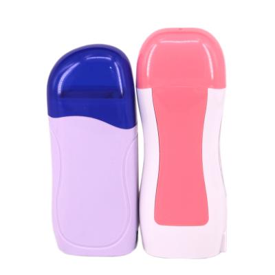 China Pink Depilatory Heater Depilatory Roll On Wax Private Label 100G Wax DEEP CLEANSING Handheld Single Roller Machine for sale