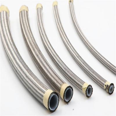 China DN13 Stainless Steel Cover Smooth PTFE Hose for Oil / Coolant for sale