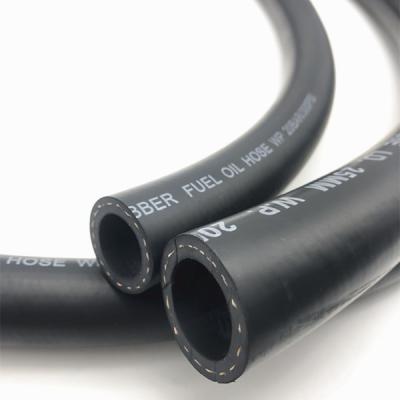 China Black Flexible Fuel Resistant Hose Polyester Fiber Braid Diesel Transfer 300psi for sale