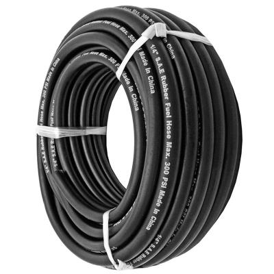 China NBR Black Rubber Fuel Hose Fiber Braided 20 Bar For Fuel Transfer for sale