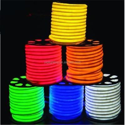 China outdoor decoration led smd 5050 12v 50m/roll flex cable rgb neon sign waterproof led neon strip light for sale