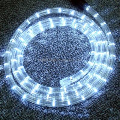 China Residential 110V 13mm Led Flexible Neon Rope Light 2 Wire White 100 Meters Wire Rope Light for sale